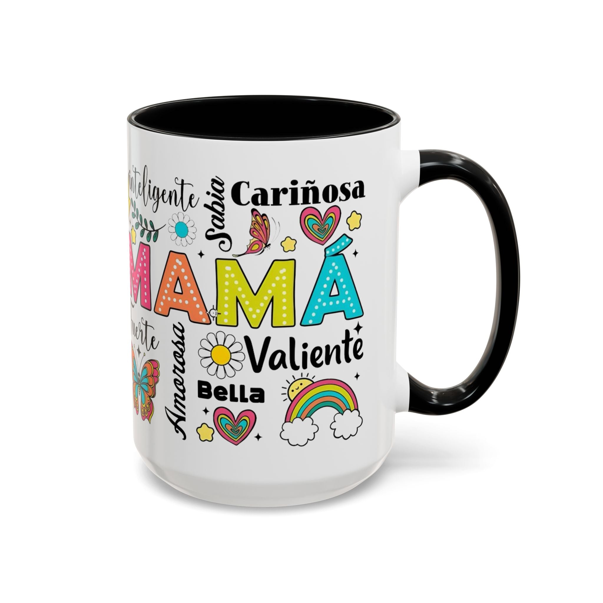 Colorful Mother's Day Coffee Mug, Perfect Gift for Moms, Energetic Vibes, Celebrate Mom, Unique Kitchen Décor
