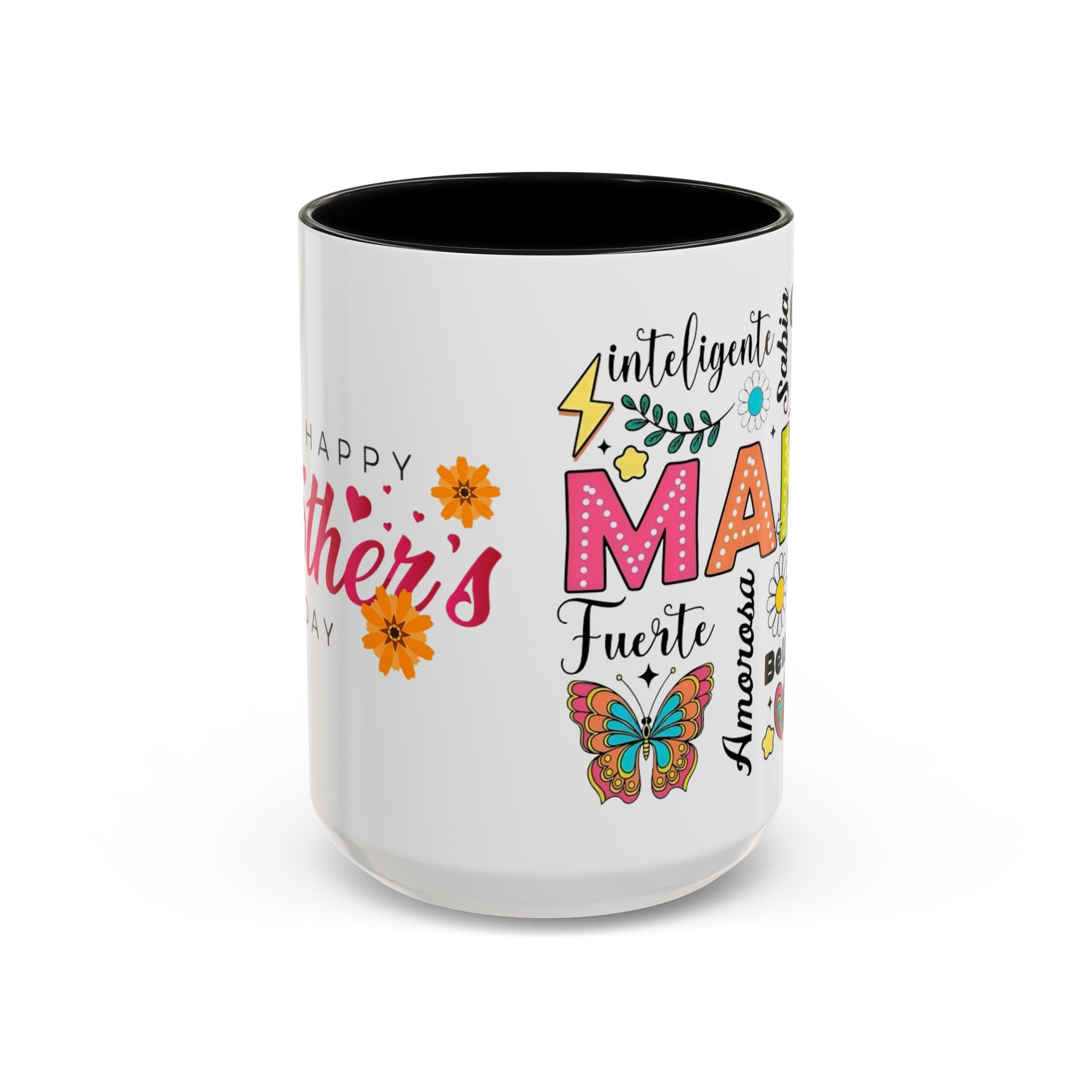 Colorful Mother's Day Coffee Mug, Perfect Gift for Moms, Energetic Vibes, Celebrate Mom, Unique Kitchen Décor